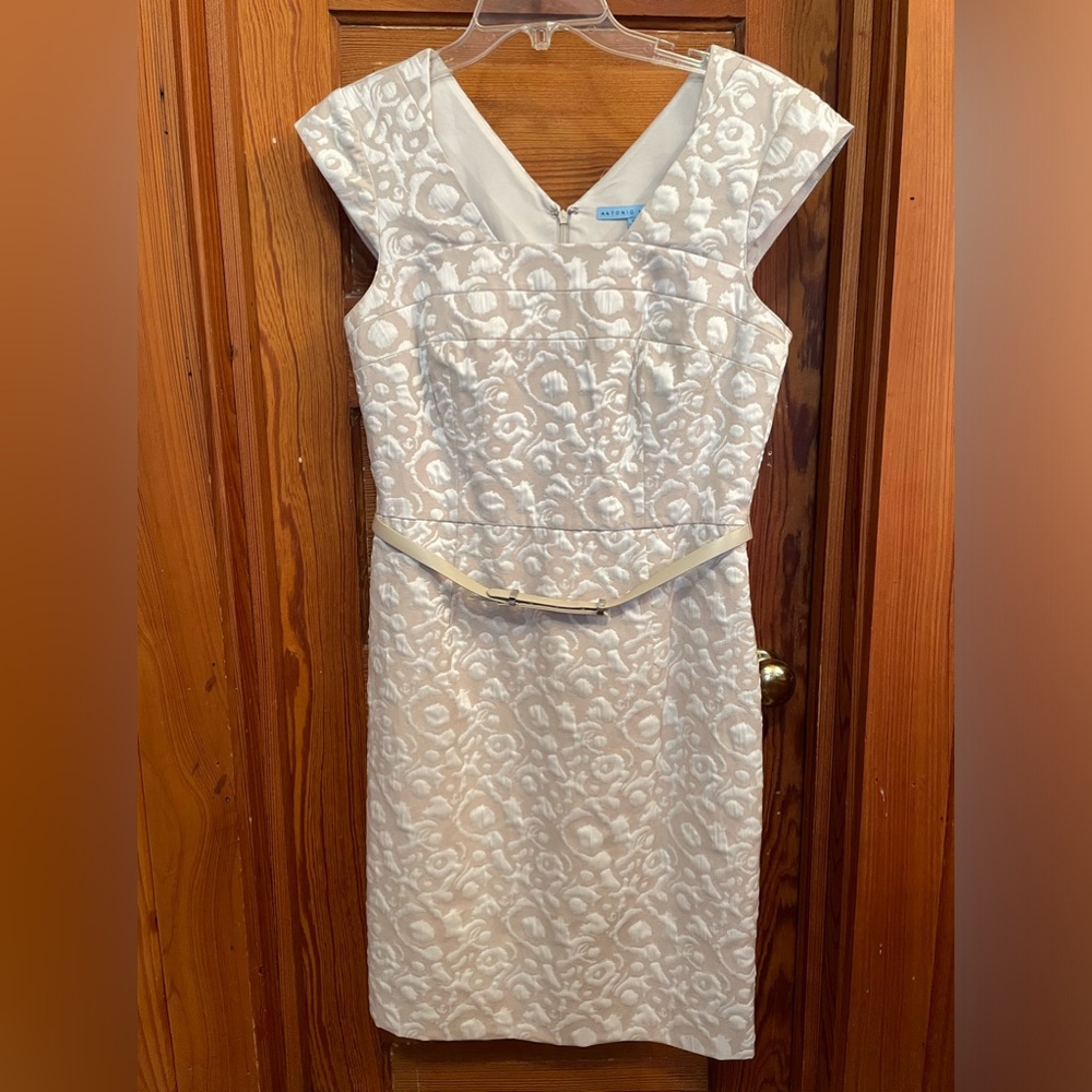 Antonia Melani cream tan summer dress